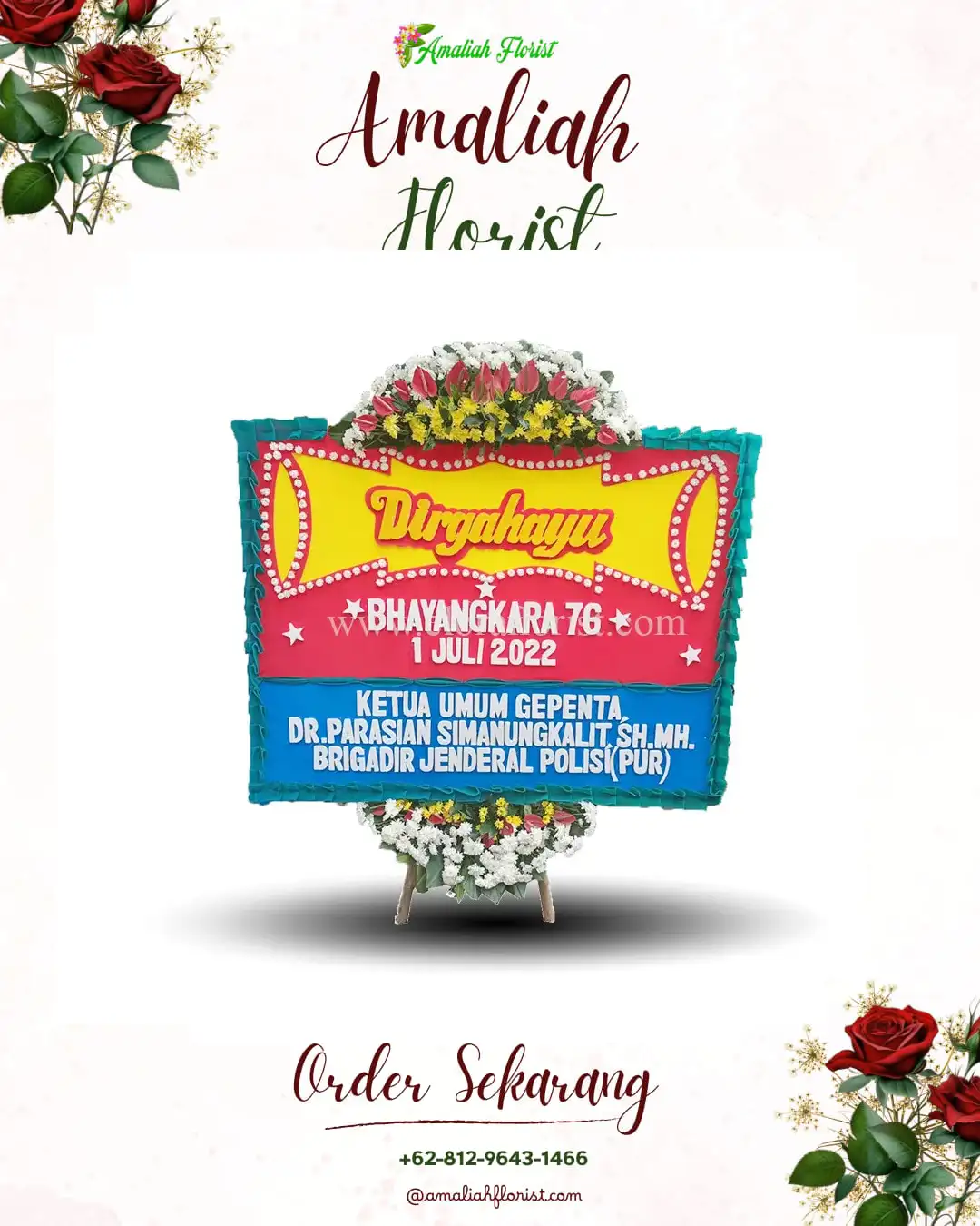 Papan Bunga HUT Ulang Tahun Luwungbata